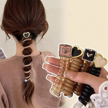 Ponytail Elastic Hair Bands Rubber Hair Ties Telephone Wire Tie Twist Scrunchies - £9.06 GBP