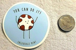 Round Candy Smiling Face You Can Do It! Encourage Mint Pun Sticker Decal Awesome - £1.77 GBP