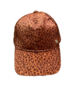 Vince Camuto Animal Print Faux Fur Cap Hat Womens One Size  Copper Brown - £11.06 GBP