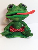 Santa Frog Snowflake Long Tongue Plush Sitting on Lily Pad Gift Holder P... - $188.17 MXN