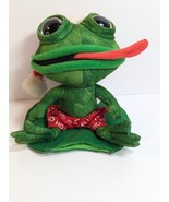 Santa Frog Snowflake Long Tongue Plush Sitting on Lily Pad Gift Holder P... - $13.57 CAD