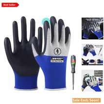 High Voltage Insulation Gloves - Touchscreen &amp; Super Grip for Electrical... - $28.66