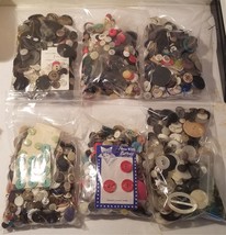 Civilian (non-military) plastic, metal buttons, some vintage; bagged 10 ... - $10.00