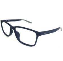 Nike Eyeglasses Frames 7118 413 Matte Navy Blue Square Full Rim 57-14-140 - £63.35 GBP