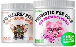 Allergy Relief Chews For Dogs &amp; Immune Support With Kelp, Colostrum &amp; Bee Pollen - $35.99