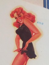 Redhead Pinup Girl Meyercord Vintage Water Slide Transfer Decal c1950s 8... - $49.99