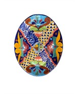 Talavera Mexican Pottery Serving Platter Lead Free Festive Mexico - $379.96 MXN