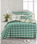 Martha Stewart Collection Holiday Flannel Neutral Plaid Duvet Cover, Twin - $125.00