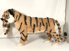 Cat Sized Siberian Tiger Carrying Cub Display Real Fur Feel Bengal Orange Stripe - £147.89 GBP