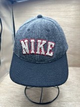 Vintage Nike USA Wool Snapback Spell-Out Hat Low Profile Block Raised Le... - £29.53 GBP