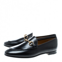 GUCCI Women’s Black Betis Glamour Leather Loafers Size 8.5 (US) NIB Style 482464 - £530.01 GBP
