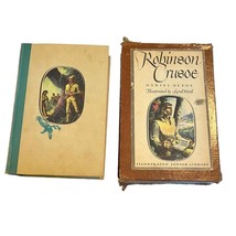 Robinson Crusoe by Daniel Defoe 1946 Edition Hard Cover Illustrat Junior... - $12.86