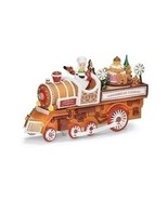6.25&quot;H LIGHTED MUSICAL TRAIN ROTATING WHEELS; GINGERBREAD - $148.45