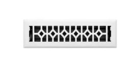 New White 2-1/4&quot; x 10&quot; Appert Steel Floor Register by Signature Hardware - $19.95