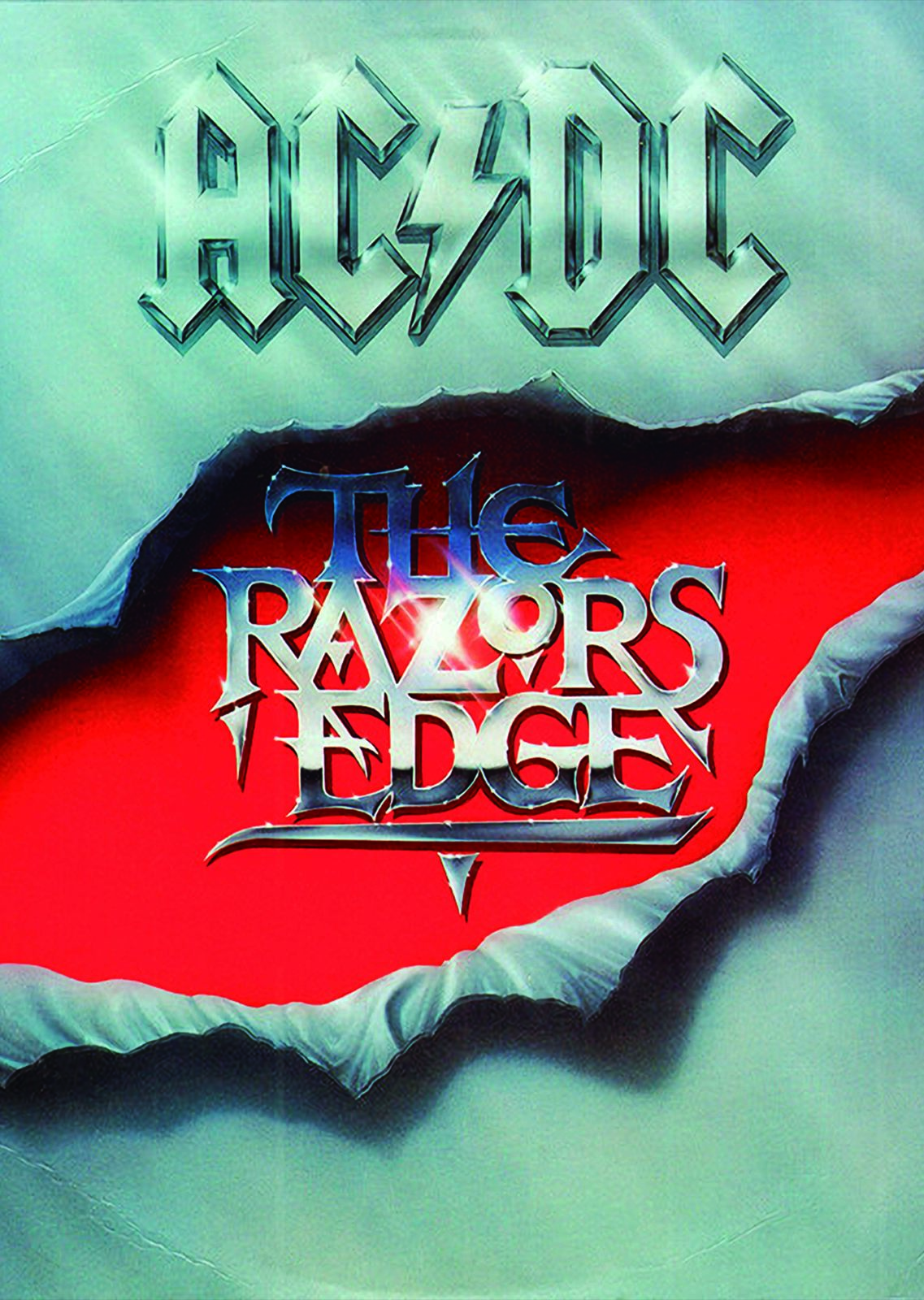 AC/DC The Razor&#39;s Edge FLAG CLOTH POSTER BANNER CD Angus Young HEAVY METAL - $20.00