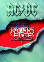 AC/DC The Razor&#39;s Edge FLAG CLOTH POSTER BANNER CD Angus Young HEAVY METAL - £15.84 GBP