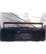 Black Sanyo FM-AM Radio Cassette Player/Recorder 2 Way 4 Speakers Model ... - £61.79 GBP