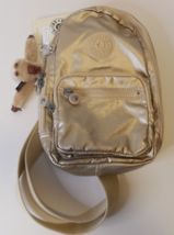 Kipling Blake Mini Backpack Starry Gold Metallic New Crossbody Womens - £42.63 GBP