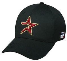 Houston Astros MLB Throwback Retro Hat Cap Black / Red Star Adult Men Ad... - £11.79 GBP