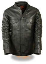 5XL&quot;  MEN&#39;S LEATHER JACKET ANARCHY MOTORCYCLE CLUB CONCEALED CARRY OUTLAWS - £57.10 GBP