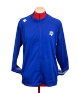 Descente USA Triathlon Team LARGE Blue Jacket Softshell Running Full Zip... - $22.24