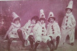 Halloween Postcard Children Dressed As Clowns 186 Philadelphia RPPC Vintage - £62.28 GBP