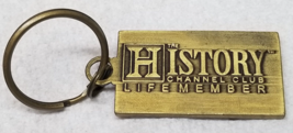 History Channel Lifetime Member Keychain Great Seal Brass Color Metal 2004 - £9.07 GBP
