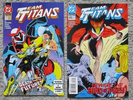 TEAM TITANS #11 &amp; 23 (DC Comics 1992 Series) Battalion, Redwing, Killowat VF-NM - £7.16 GBP