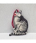 Vintage B.Kliban Love a Cat Red Kiss Fabric Plush 5&quot; Ornament - $544.86 MXN