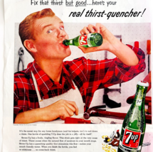 1956 7-UP Soda Pop Advertisement Seven Up Carbonated Beverage Antique DW... - $39.99