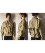 DKNY Moto Jacket Donna Karan Women&#39;s Belted Cotton Yoke B1630720, Dune, ... - $1,602.35 MXN