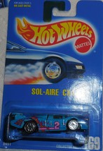 New Hot Wheels 1992 &quot;Sol-Aire CX4&quot; Collector #169 Mint Car On Sealed Card - £2.36 GBP