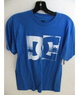 MEN&#39;S GUYS DC SHOES TEE T SHIRT ROYAL BLUE DC WHITE STAMPED OUT LOGO NEW... - $17.99