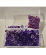 Purple Lot Of Plastic beads for Jewelry And Crafts Glass Plastic Multi S... - €2,57 EUR