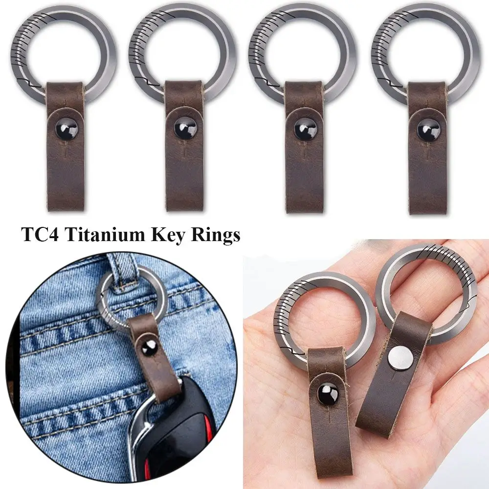 Outdoor Real Titanium Alloy Male Creativity Gift Key Rings Man Car Keychain - £10.43 GBP+