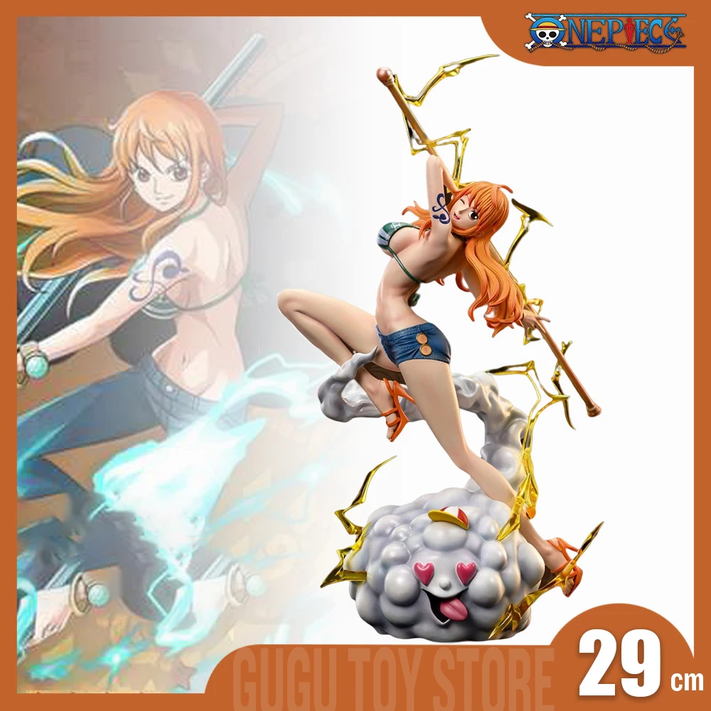 One Piece Nami Anime Figure Action Figurine Trousers And Shorts Statue S... - $36.41+