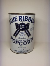 Vintage Blue Ribbon Brand Empty 10LB Popcorn Tin Murray Kentucky - £19.74 GBP