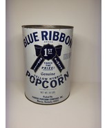 VINTAGE BLUE RIBBON BRAND EMPTY 10LB POPCORN TIN  MURRAY KENTUCKY - £19.68 GBP