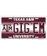 GIG &#39;EM Texas A &amp; M Novelty License Plate by HANGTIME - €6,01 EUR