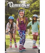 CHICAGO SKATES KIDS ADJUSTABLE QUAD ROLLERBLADES BUNDLE (PINK SIZE 1-4 - €42,65 EUR