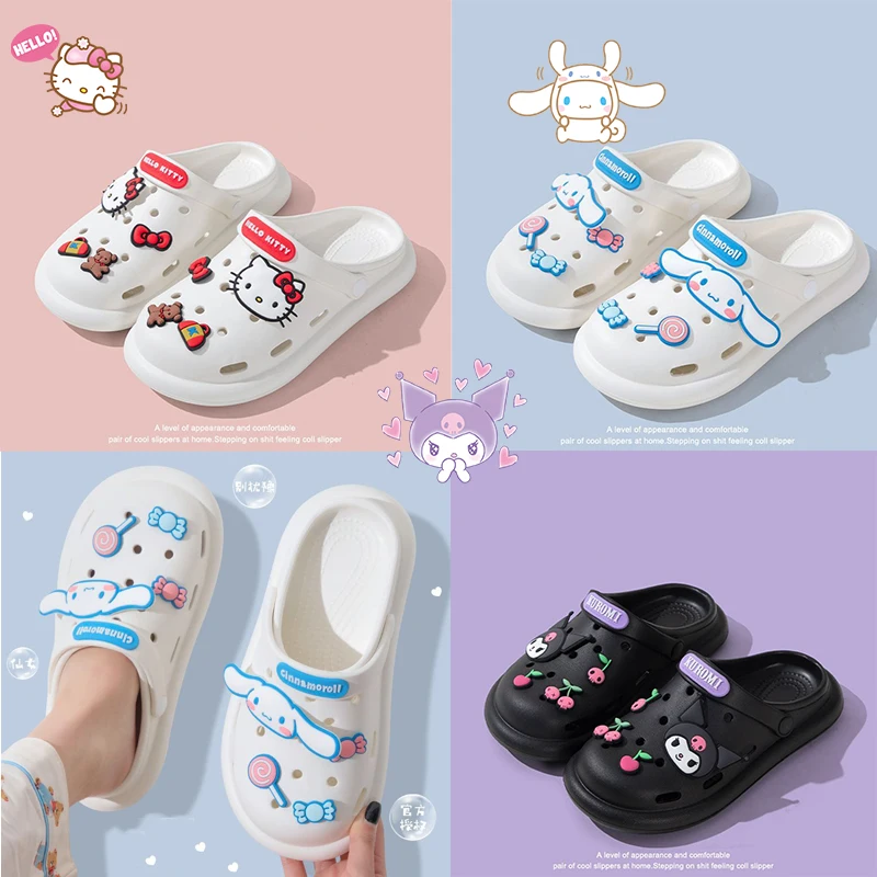 Sanrioed Croc Kawaii Summer Beach Snippers Stylish Sandals Soft EVA Cute Anime - £17.67 GBP