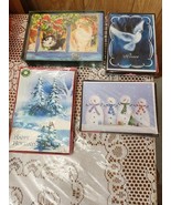 Lot of 65 Christmas Cards &amp; Envelopes Unused 3 Sealed Boxes  1 Open Box ... - $33.27 CAD