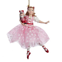 Kurt Adler 5&quot; Resin Dancing Clara Girl Nutcracker Suite Christmas Ornament C8822 - £13.49 GBP