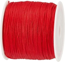 0.5mm Red Waxed Cord 116 Yards Round Waxed Polyester Cord Twine Thread B... - £17.36 GBP