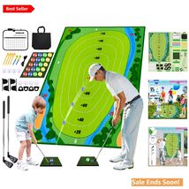 Kids Golf Chipping Game Indoor Outdoor Family Fun Green 50pcs - $40.54