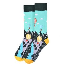 Men&#39;s Hot Air Balloon Crew Socks Mens Gift for Man Dress Sock Groomsman ... - $239.70 MXN