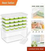 Stackable Silicone Ice Cube Trays Set with Storage Bin &amp; Scoop - Dishwas... - $33.61