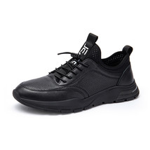 New Summer Genuine Leather Casual Shoes Men Hollow Breathable Sports Men Shoes N - £93.62 GBP