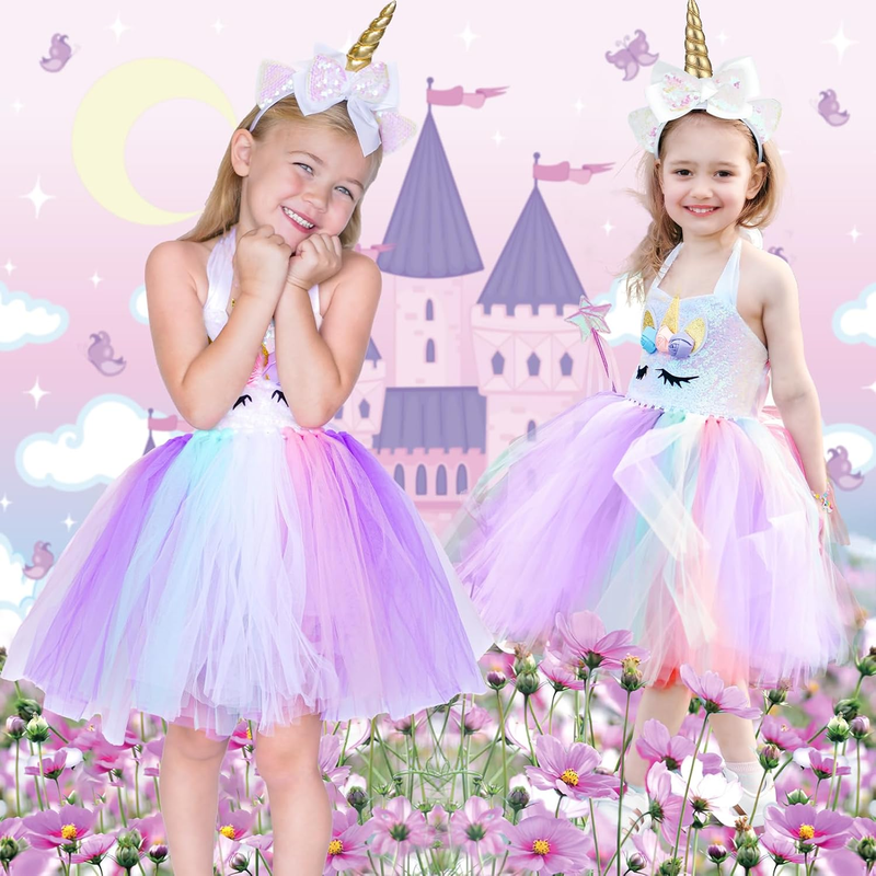 GIFTINBOX Girls Unicorn Princess Dress Unicorn Costume for Girls 3-8Y Halloween  Item image 5
