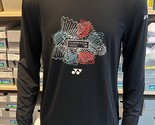 YONEX Men&#39;s Badminton Long Sleeve T-shirts Sports Black [105/US:M] NWT 2... - $27.81